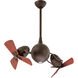 Atlas Acqua 39 inch Textured Bronze with Mahogany Tone Blades Ceiling Fan, Atlas