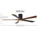 Atlas Irene-5HLK 60 inch Walnut Tone with Barnwood Tone Blades Ceiling Mount Paddle Fan in Barn Wood, Flush Mounted