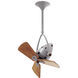 Matthews-Gerbar Jarold Direcional 16 inch Brushed Nickel with Solid Mahogany Wood Blades Directional Ceiling Fan, Matthews-Gerbar
