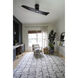Atlas Lindsay 52 inch Matte Black Ceiling Fan, Atlas