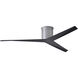 Atlas Eliza-H 56 inch Brushed Nickel with Matte Black Blades Ceiling Mount Paddle Fan, Atlas