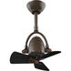 Atlas Diane 16 inch Textured Bronze with Matte Black Wood Blades Oscillating Directional Ceiling Fan