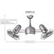 Atlas Dagny-LK 40 inch Brushed Nickel Ceiling Fan, Atlas