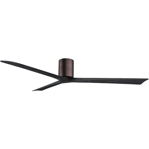 Atlas Irene-3H 72 inch Brushed Bronze with Matte Black Blades Ceiling Fan