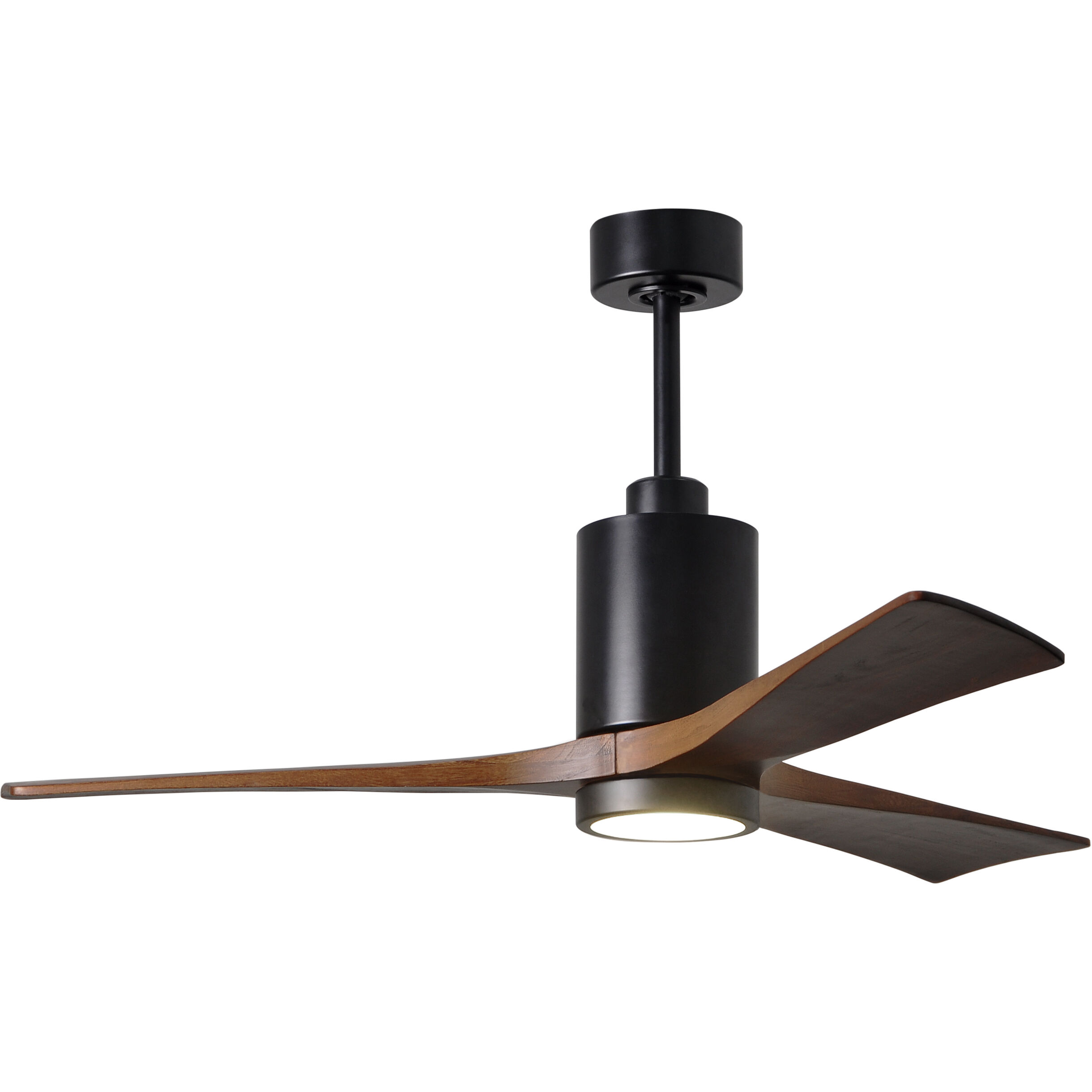 Atlas Patricia-3 52 inch Matte Black with Walnut Tone Blades Ceiling Fan, Atlas