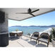 Atlas Eliza 56 inch Matte Black Ceiling Fan, Paddle Fan