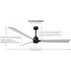 Atlas Alessandra 72 inch Brushed Nickel with Matte White Blades Indoor/Outdoor Ceiling Fan