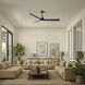Atlas Alessandra - LK 56 inch Textured Bronze with Matte Black Blades Ceiling Fan
