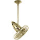 Matthews-Gerbar Jarold Direcional 13 inch Polished Brass Ceiling Fan, Matthews-Gerbar