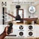 Atlas Alessandra-LK 56 inch Matte Black with Walnut Blades Indoor/Outdoor Ceiling Fan