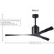 Atlas Molly 56 inch Gloss White Ceiling Fan, Atlas