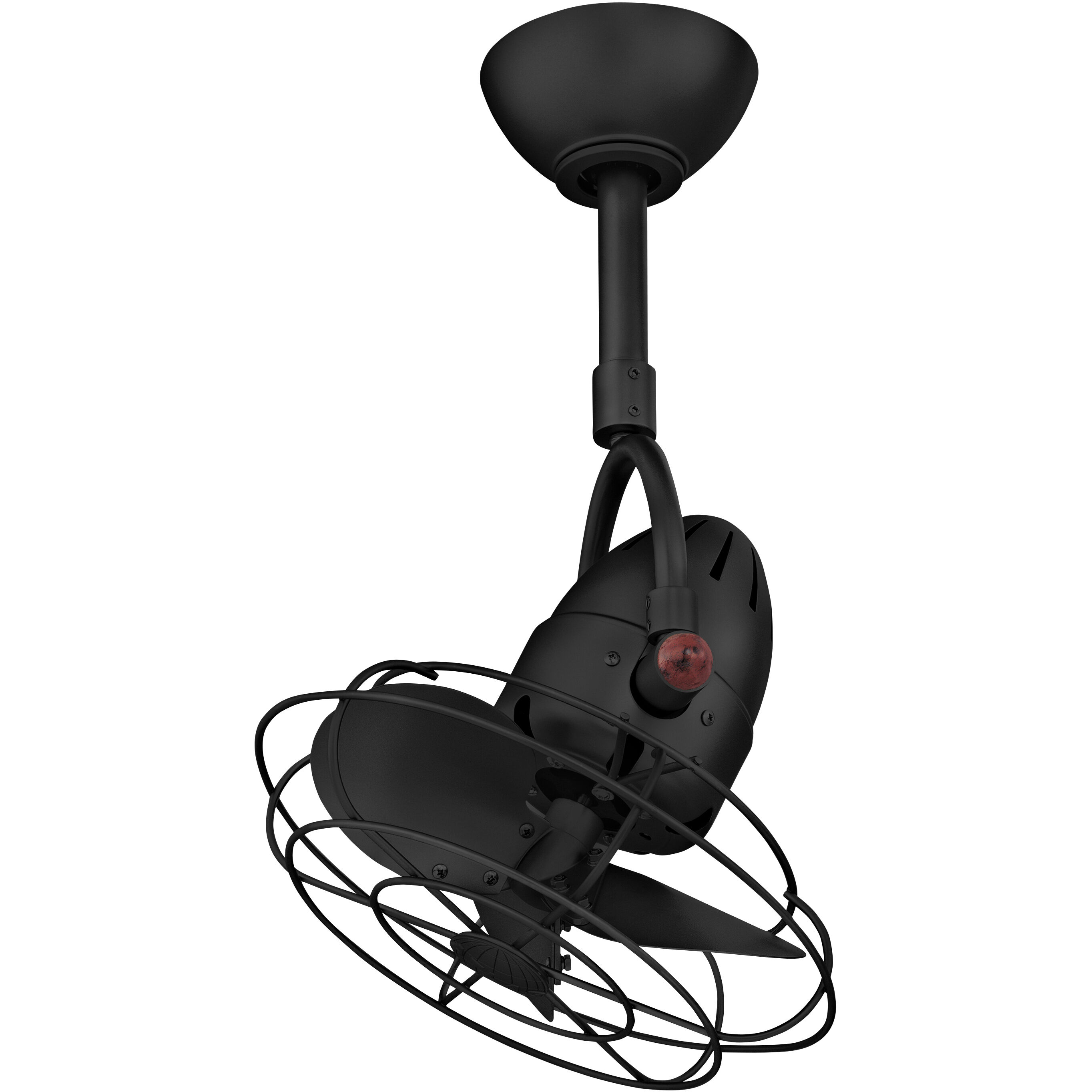 Atlas Diane 13 inch Matte Black Oscillating Directional Ceiling Fan, Atlas