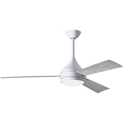 Atlas Donaire 52 inch Gloss White with Barnwood Tone Blades Outdoor Ceiling Fan in Barn Wood, Coastal Wet Rated