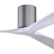 Atlas Irene-3H 60 inch Brushed Pewter with Matte White Blades Ceiling Fan, Flush Mounted