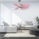 Atlas Alessandra TROPICAL - LK 48 inch Brushed Nickel with Light Pink Blades Ceiling Fan