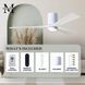 Atlas Irene-3HLK 42 inch Gloss White with Matte White Blades Ceiling Fan, Flush Mounted