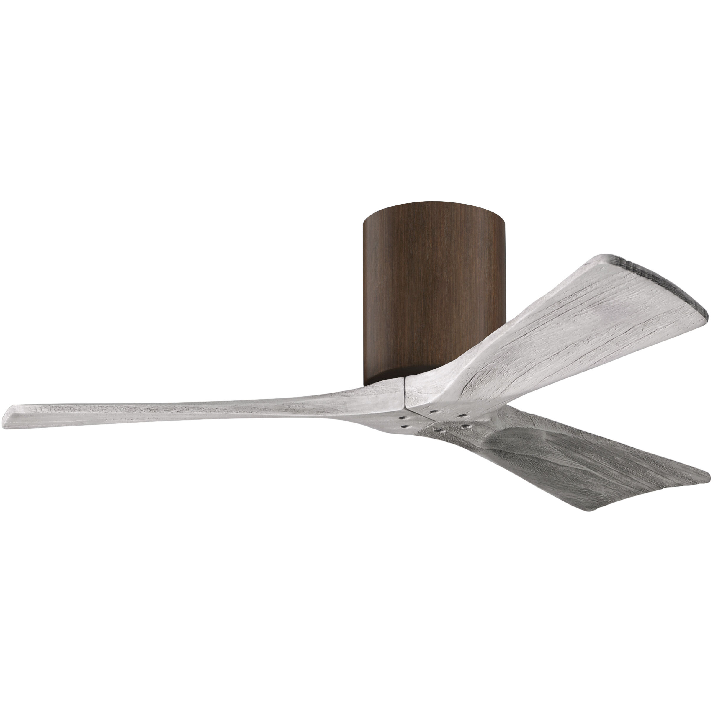 Atlas Irene-3H 42 inch Walnut Tone with Barn Wood Tone Blades Flush Mount Paddle Fan, Flush Mounted
