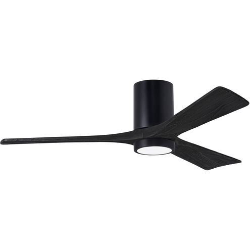Atlas Irene-3HLK 52 inch Matte Black Ceiling Fan, Flush Mounted