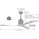 Atlas Molly 56 inch Gloss White Ceiling Fan, Atlas
