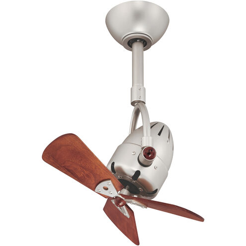 Atlas Diane 16 inch Brushed Nickel with Mahogany Tone Blades Ceiling Fan, Atlas