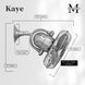 Atlas Kaye 17.5 inch Brushed Nickel Oscillating Wall Fan, Atlas