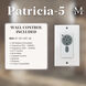 Atlas Patricia-5 60 inch Brushed Nickel with Barn Wood Tone Blades Ceiling Fan, Atlas