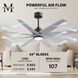 Atlas Ariella-LK 64 inch Textured Bronze with Barn Wood Tone Blades Ceiling Fan