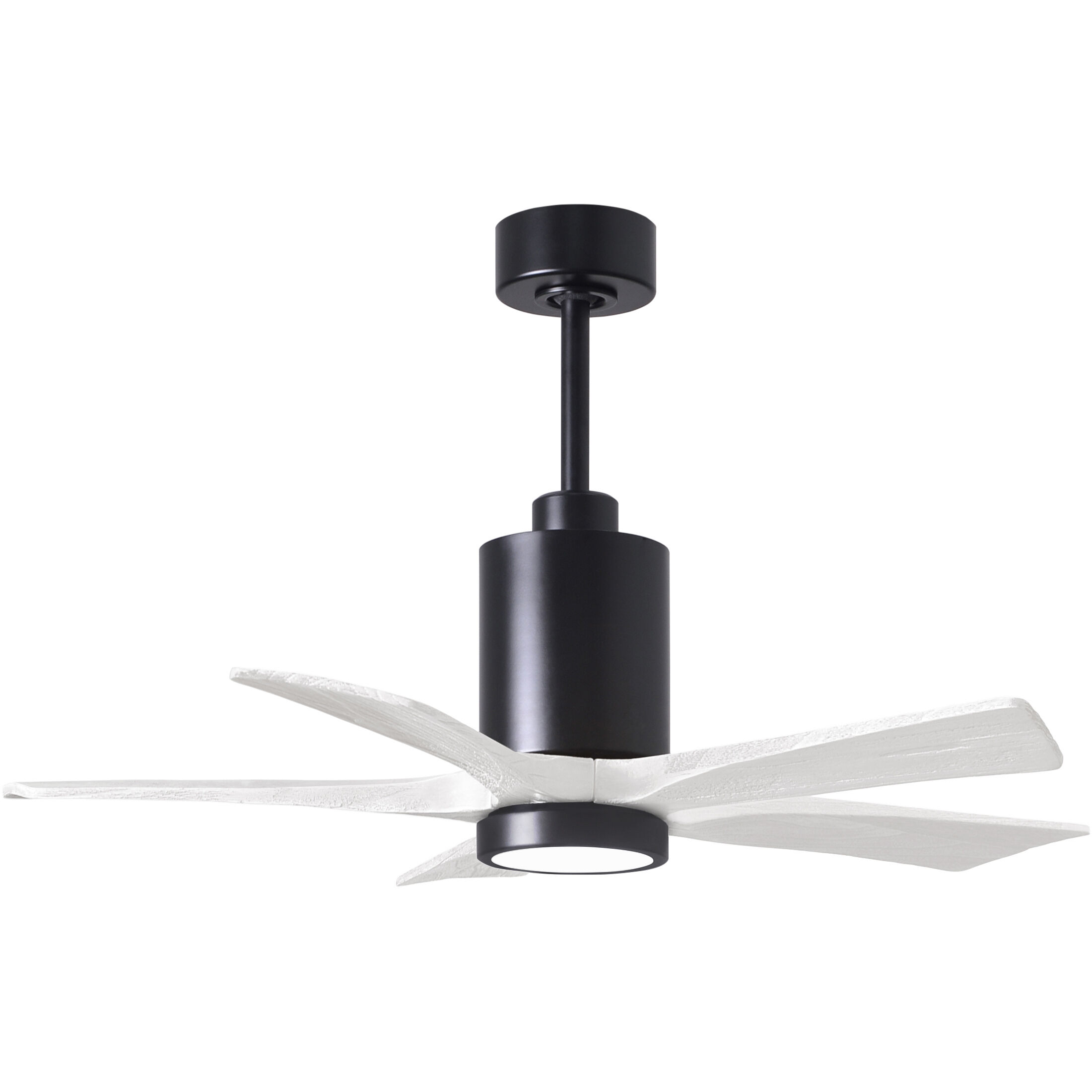 Atlas Patricia-5 42 inch Matte Black with Matte White Blades Ceiling Fan, Atlas