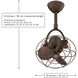 Atlas Diane 13 inch Textured Bronze Ceiling Fan, Atlas