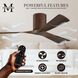 Atlas Irene-3H 42 inch Walnut Ceiling Mount Paddle Fan, Flush Mounted