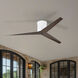 Atlas Eliza-H 56 inch Gloss White with Walnut Tone Blades Flush Mount Ceiling Fan, Atlas