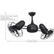Atlas Dagny 40 inch Matte Black Ceiling Fan