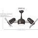 Atlas Dagny-LK 38 inch Brushed Nickel with Matte Black Wood Blades Ceiling Fan