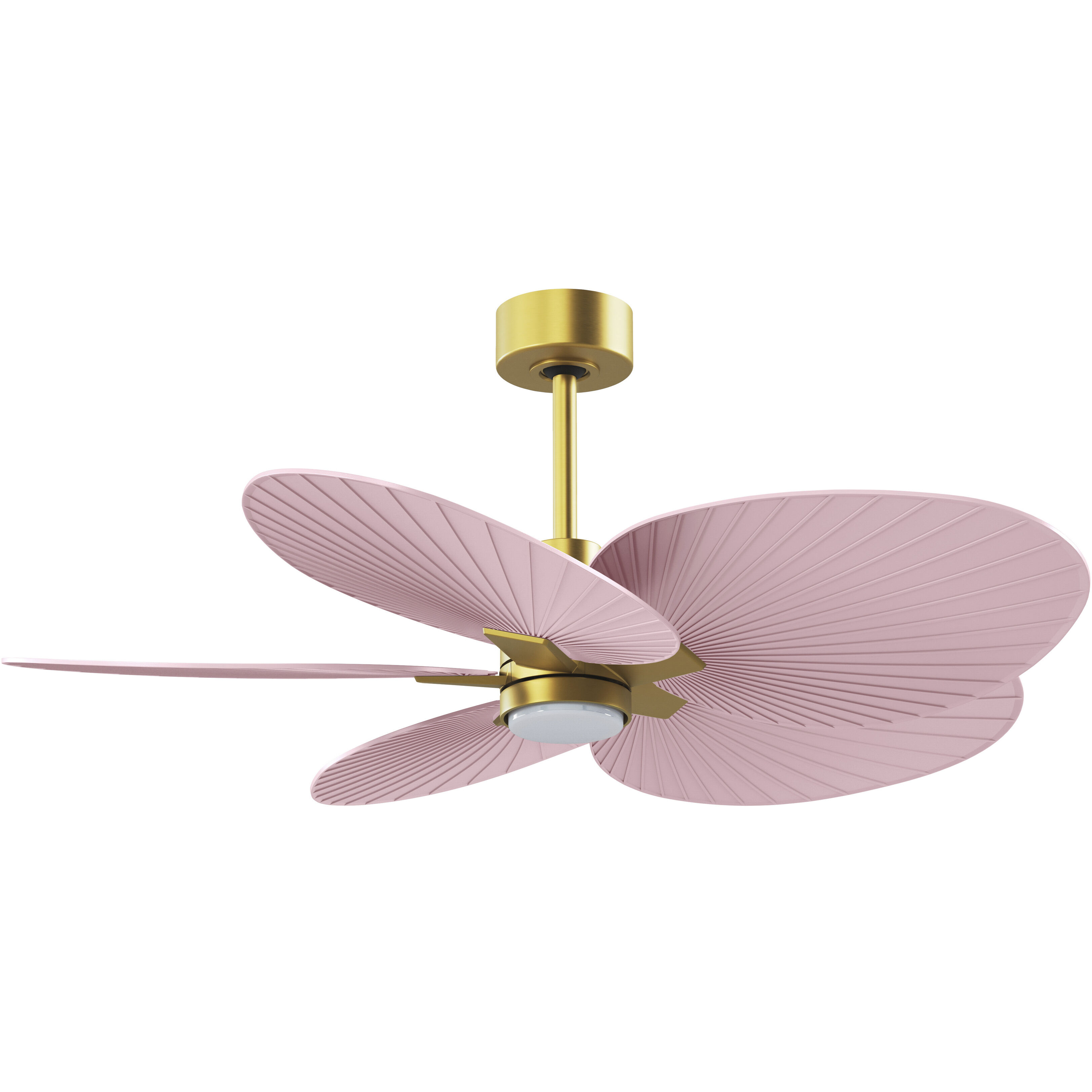 Atlas Alessandra Tropical - LK 48 inch Brushed Brass with Light Pink Blades Ceiling Fan