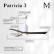 Atlas Patricia-3 52 inch Gloss White with Walnut Tone Blades Ceiling Fan