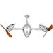 Matthews-Gerbar Ar Ruthiane 48 inch Polished Chrome with Mahogany Blades Ceiling Fan, Matthews-Gerbar