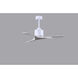 Atlas Nan 42 inch Matte White with Barnwood Tone Blades Ceiling Fan in Barn Wood