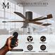 Atlas Irene-5H 60 inch Textured Bronze with Walnut Tone Blades Ceiling Mount Paddle Fan, Flush Mounted