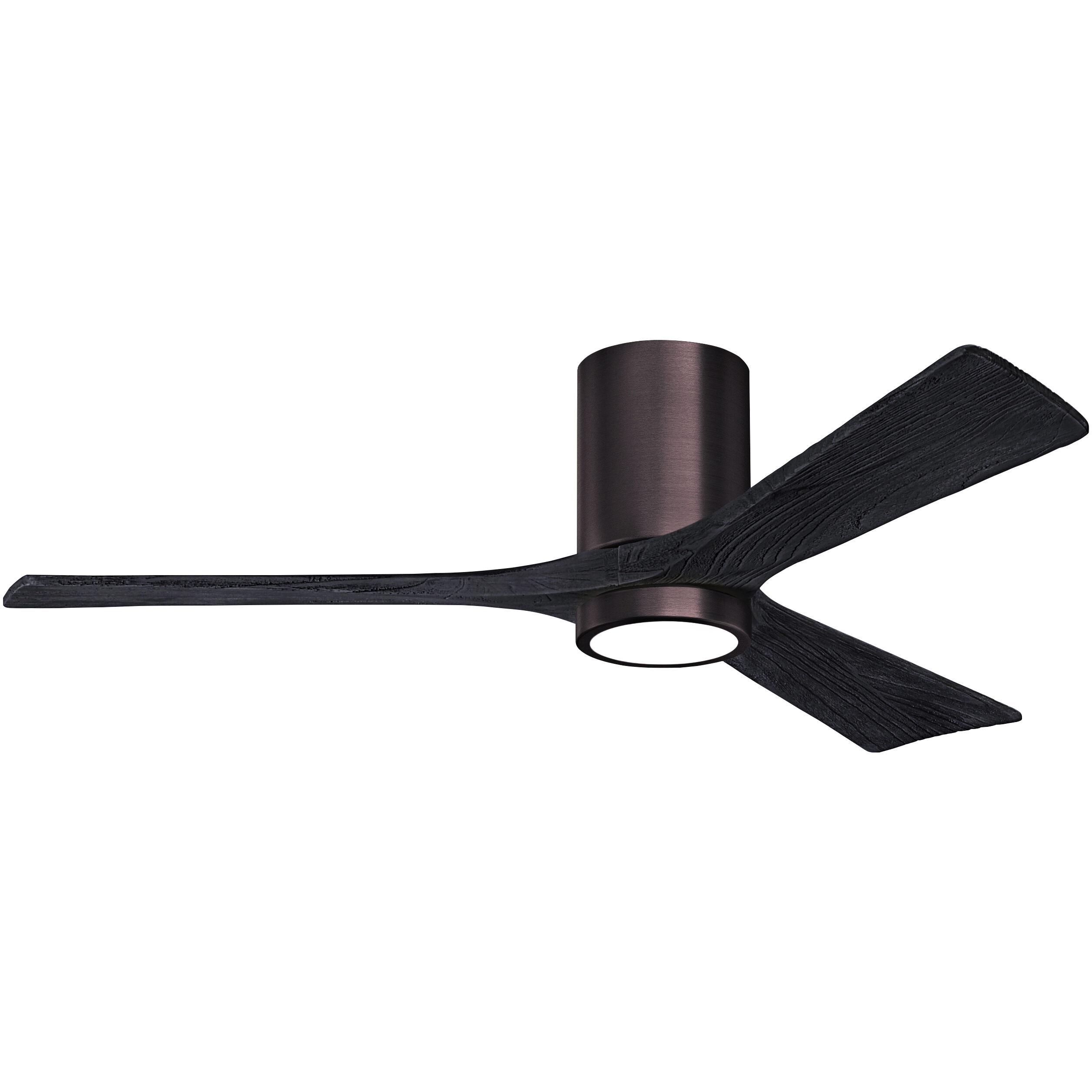 Atlas Irene-3HLK 52 inch Brushed Bronze with Matte Black Blades Flush Mount Paddle Fan, Flush Mounted