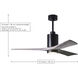 Atlas Patricia-3 52 inch Gloss White with Matte Black Blades Ceiling Fan, Atlas