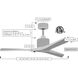 Atlas Mollywood 60 inch Matte Black with Barn Wood Tone Blades Ceiling Fan, Atlas