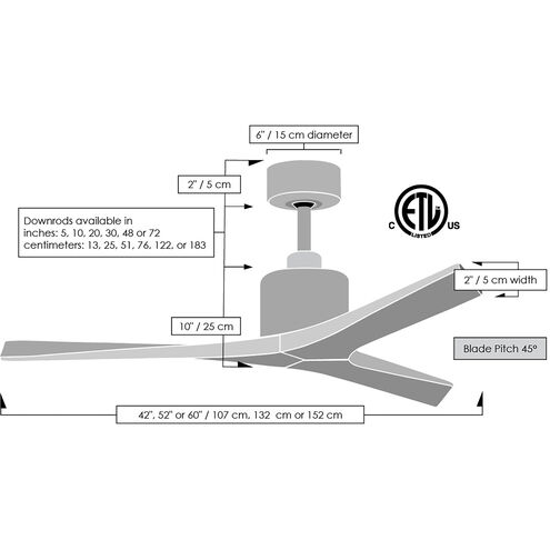 Atlas Mollywood 52 inch Textured Bronze with Matte White Blades Ceiling Fan, Atlas