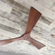 Atlas Irene-3H 52 inch Gloss White with Walnut Tone Blades Ceiling Mount Paddle Fan, Flush Mounted