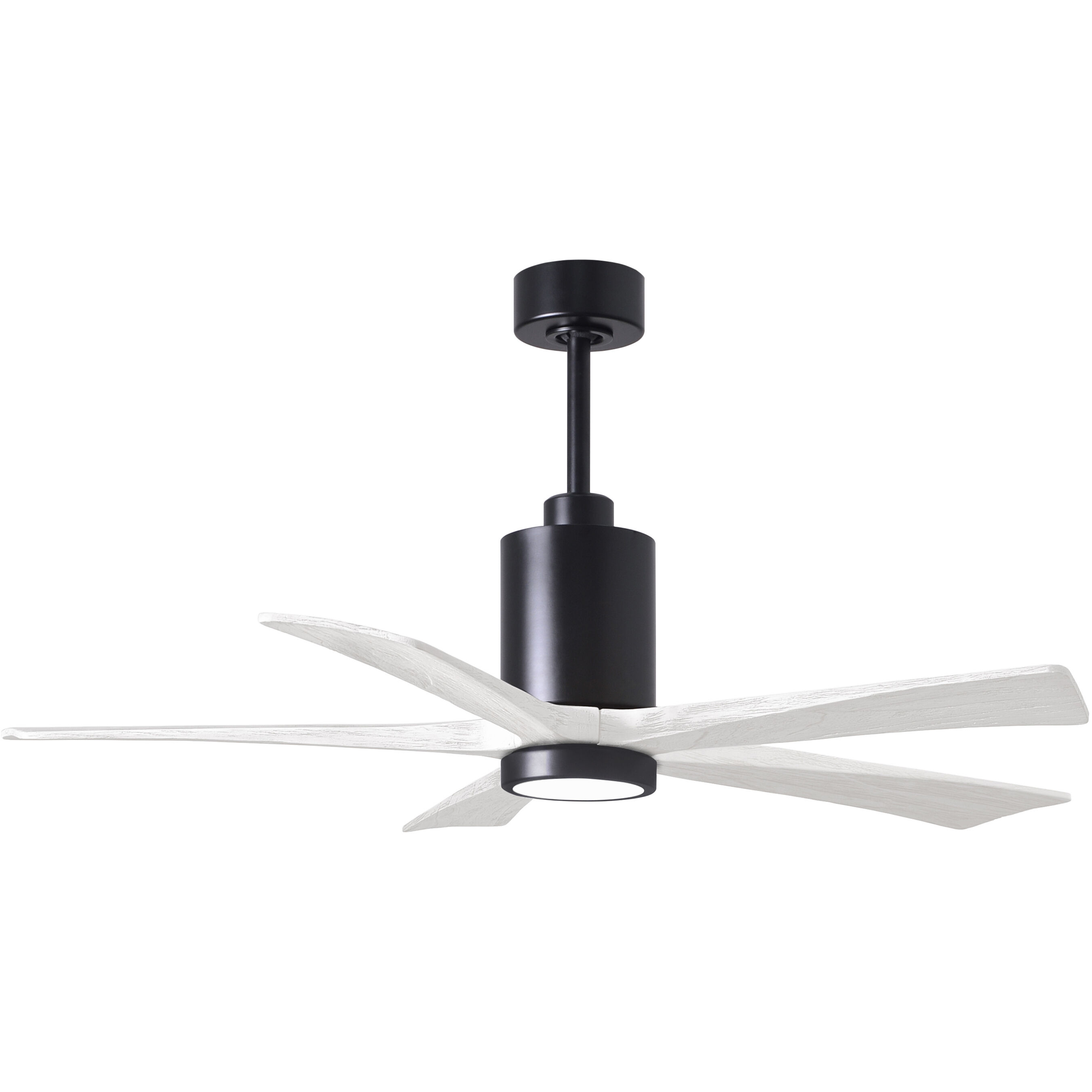Atlas Patricia-5 52 inch Matte Black with Matte White Blades Ceiling Fan, Atlas