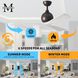 Atlas Irene-3 42 inch Textured Bronze with Matte White Blades Ceiling Fan, Atlas