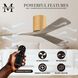 Atlas Irene-3H 52 inch Gray Ash with Light Maple Blades Ceiling Fan
