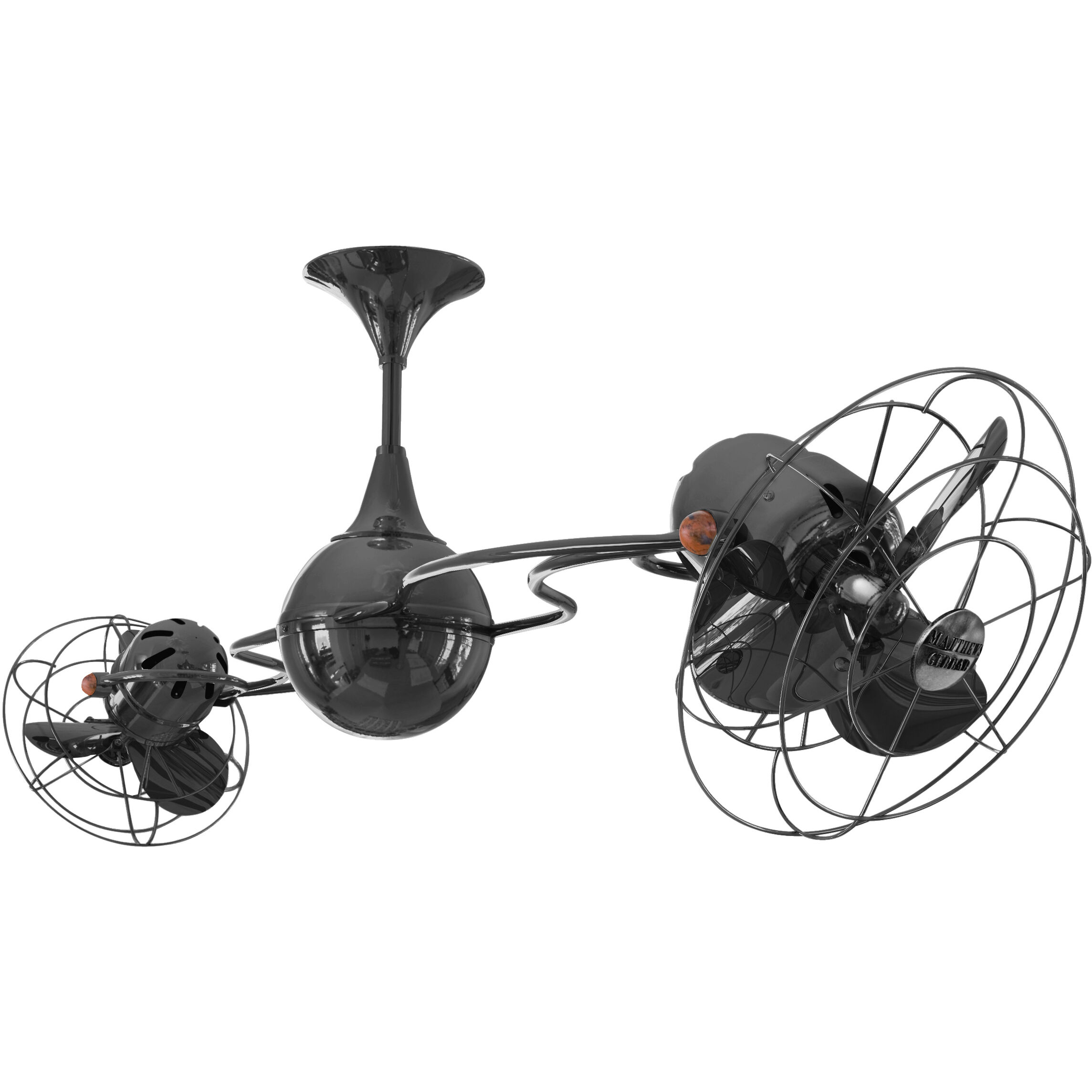 Matthews-Gerbar Italo Ventania 13 inch Black Nickel Rotational Ceiling Fan
