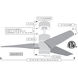 Atlas Super Janet 60 inch Brushed Nickel with Matte White Blades Ceiling Fan, Atlas