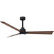 Atlas Alessandra-LK 56 inch Matte Black with Walnut Blades Indoor/Outdoor Ceiling Fan