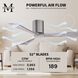 Atlas Irene-3H 52 inch Brushed Pewter with Barnwood Tone Blades Ceiling Fan in Barn Wood, Flush Mounted